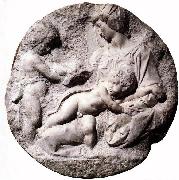 Madonna and Child with the Infant Baptist, Michelangelo Buonarroti